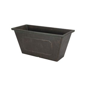 Landscapers Select PT-S049 Planter, 8.75 in H, 19 in W, 8 in D, Rectangle, Resin, Black, Metallic, Pack of 6