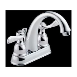 DELTA Windemere Series 25896LF Bathroom Faucet, 1.2 gpm, 2-Faucet Handle, Chrome Plated, Lever Handle 