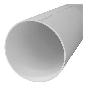 Charlotte Pipe PVC 30030 0600 Sewer and Drain Pipe, 3 in, 10 ft L, PVC, White