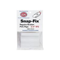 NDS KBI SNX SNX-0500-B Snap-Fix Pipe Repair Coupling, 1/2 in, Snap Lock, PVC, 150 psi Pressure 