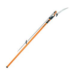 FISKARS 393981-1001 Pole Saw and Pruner, 1-1/8 in Dia Cutting Capacity, Steel Blade, 7 to 14 ft L Extension 