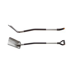 FISKARS 332400-1001 Digging Shovel, Boron Steel Blade, Steel Handle, D-Shaped Handle 