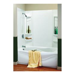 Maax Finesse Series 101594-000-129 Bathtub Wall Kit, 33-1/2 in L, 61 in W, 59 in H, Polystyrene, Smooth Wall 