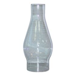 TIKI 411B Lamp Chimney, Glass, Clear, For #110-MTB Chamber Lamp, Traditions Oil Lamps with 2-5/8 in Bases 6 Pack 