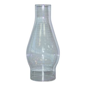 Tiki 411B Lamp Chimney, Glass, Clear, For: #110-MTB Chamber Lamp, Traditions Oil Lamps with 2-5/8 in Bases, Pack of 6