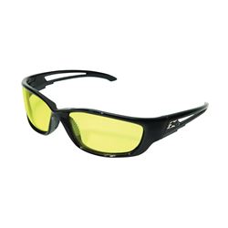 Edge SK-XL112 Non-Polarized Safety Glasses, Polycarbonate Lens, Wide Wraparound Frame, Nylon Frame, Black Frame 