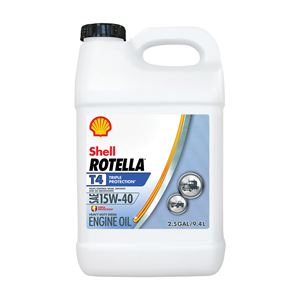 Shell Rotella T4 550045127 Engine Oil, 15W-40, 2.5 gal Jug, Pack of 2