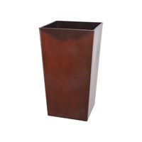 Landscapers Select PT-S066 Planter, 21 in H, 12 in W, 12 in D, Square, Resin, Red, Red Wave, Pack of 4 