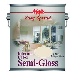 Majic Paints 8-1311-1 Interior Paint, Semi-Gloss Sheen, Antique White, 1 gal, Can, 300 sq-ft Coverage Area, Pack of 4 
