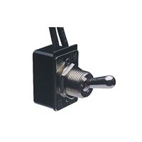 Calterm 41720 Toggle Switch, 75 A, 6/28 VDC, Lead Wire Terminal, Black 
