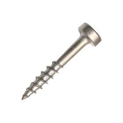 Kreg SPS-F125-100 Pocket-Hole Screw, #6 Thread, 1-1/4 in L, Fine Thread, Pan Head, Square Drive, Steel, Zinc 