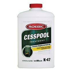 ROEBIC K-47 Cesspool Bacteria Treatment, Liquid, Straw, Earthy, 1 qt 