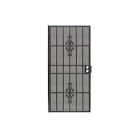 Precision Flagstaff Series 3853BK3068 Door Screen, 80 in L, 36 in W, Steel, Black