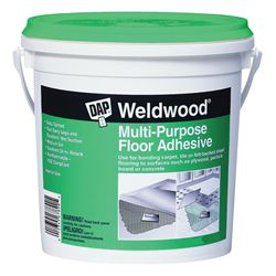 DAP Weldwood 00141 Floor Adhesive, Paste, Slight, Off-White, 1 qt Pail 