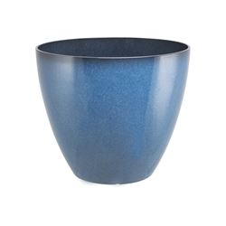 Landscapers Select PT-S080 Planter, 15 in Dia, Round, Resin, Blue, Blue 6 Pack 