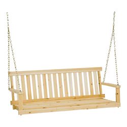 Jack Post H-24 Porch Swing Seat, 48-3/4 in OAW, 17-3/4 in OAD, 21-1/2 in OAH, Fir Wood Frame, Silver Gray Frame 
