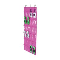 Honey-Can-Do SFT-01642 Shoe Organizer, 19 in W, 57 in H, Fabric, Pink 10 Pack 