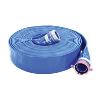 ABBOTT RUBBER 1148-2000-50-CE Lay-Flat Water Discharge Hose, Female x Male, PVC, Blue 