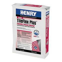 HENRY 527 TileFlex Plus Series 12263 Thin-Set Mortar, White, Fine Solid Powder, 25 lb Bag 