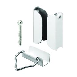 Make-2-Fit PL 7847 Top Hanger and Bottom Latch, Aluminum, Painted, White, For: 7/16 in Screen Frame 