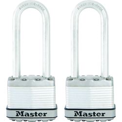 Master Lock Magnum Series M1XTLJ Padlock, Keyed Alike Key, 5/16 in Dia Shackle, 2-1/2 in H Shackle, Stainless Steel Body 