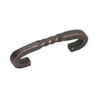 Amerock BP1584ORB Cabinet Pull, 4-1/8 in L Handle, 1-1/4 in H Handle, 1-1/4 in Projection, Zinc, Oil-Rubbed Bronze 