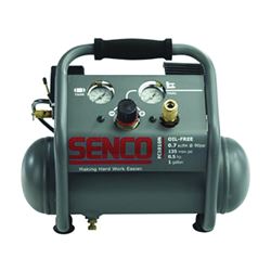 Senco PC1010N Air Compressor, Tool Only, 1 gal Tank, 0.5 hp, 115 V, 135 psi Pressure, 0.7 scfm Air 