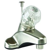 Boston Harbor JY-4100PRBN Lavatory Faucet, 1.5 gpm, 1-Faucet Handle, Brushed Nickel, Round Handle 