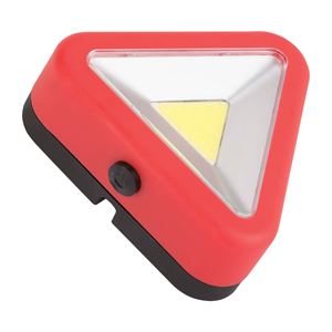 PowerZone 12620 COB LED Triangle Work Light, Red Reflector, ABS/PS Reflector, 3-1/4 in W Reflector, Pack of 12