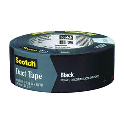 Scotch 3960-BK Duct Tape, 60 yd L, 1.88 in W, Black 