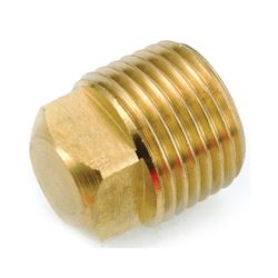 Anderson Metals 756109-04 Pipe Plug, 1/4 in, MIP, Square Head, Brass 