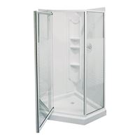 Maax Himalaya 101694-001 Shower Kit, 38 in L, 38 in W, 74-1/4 in H, Polystyrene, 3-Wall Panel, Neo-Angle 