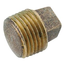 Anderson Metals 738114-04 Solid Pipe Plug, 1/4 in, IPT, Brass 5 Pack 