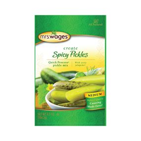 Mrs. Wages W658-J7425 Spicy Pickle Mix, 6.5 oz Pouch, Pack of 12