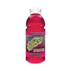 Sqwincher X462-MB600 Ready-to-Drink Hydration, Liquid, Lemonade, Strawberry Flavor, 20 oz Bottle, Pack of 24 