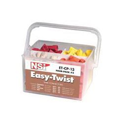 NSI Easy-Twist ET-CP-13 Wire Connector, Thermoplastic Housing Material, Orange/Red/Tan/Yellow 