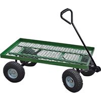 Landscapers Select YTL22114 Garden Cart, 600 lb, Steel Deck, 4-Wheel, 10 in Wheel, Pneumatic Wheel, Comfort-Grip Handle 