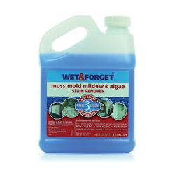 Wet & Forget 800003 Stain Remover, 0.5 gal, Liquid, Slight Almond, Blue, Pack of 4 