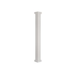 AFCO 600EC0708 Square Column, 8 ft H, Square, Aluminum, White 