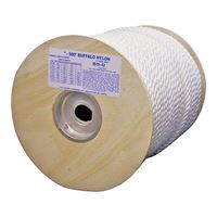 T.W. Evans Cordage 85-065 Rope, 3/8 in Dia, 600 ft L, 407 lb Working Load, Nylon, White 
