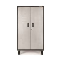 GLADIATOR GALG36CKXG Mobile Storage Cabinet, 225 lb, 5-Shelf, Steel, Silver Tread 