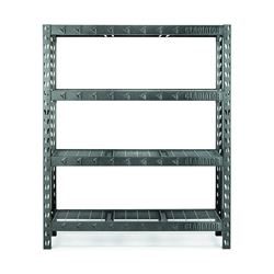 GLADIATOR GARS604TEG Rack Shelf, 7200 lb Capacity, 4-Shelf, 60 in OAW, 18 in OAD, 72 in OAH, Hammered Granite 