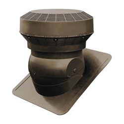 Duraflo 60PRO117BR Roof Vent, 18-3/8 in OAW, 117 sq-in Net Free Ventilating Area, Polypropylene, Brown 