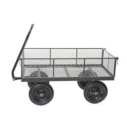Landscapers Select FORZACT1200 Cart 1200 lb Garden Cart, 1200 lb, 4-Wheel, 13 x 3 in Wheel, Gray 