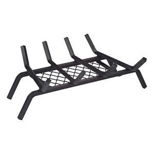 Simple Spaces LTFG-W18 18'' Fireplace Grate, 4-Bar, Steel/Wrought Iron