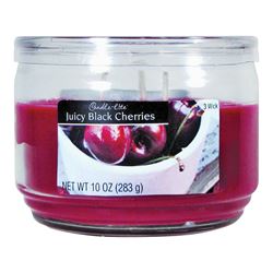 CANDLE-LITE 1879565 Scented Terrace Jar Candle, Juicy Black Cherries Fragrance, Burgundy Candle 4 Pack 