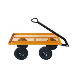 Landscapers Select FORZAFB600 Cart 600 lbs Garden Cart, 600 lb, 4-Wheels, 10 x 2 in Wheel, Yellow 