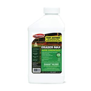 Martin's ERASER MAX 82002488 Weed Killer, Liquid, Clear Yellow, 1 qt Bottle