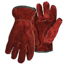 Boss 4175M Gloves, M, Keystone Thumb, Open, Shirred Elastic Back Cuff, Split Cowhide Leather Palm 