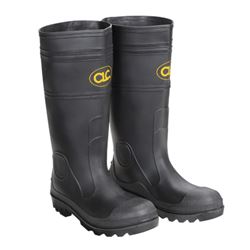 CLC R23013 Durable Economy Rain Boots, 13, Black, Slip-On Closure, PVC Upper 